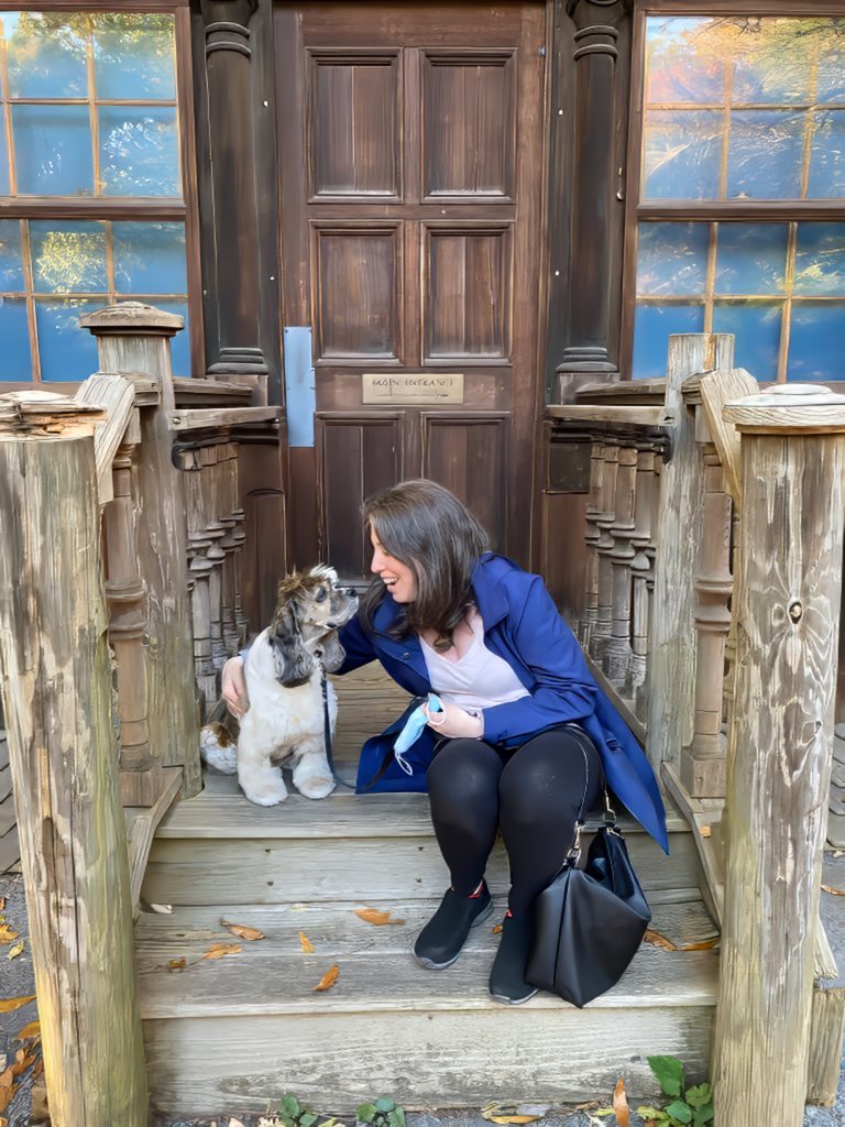 Laura with her cocker spaniel Lily